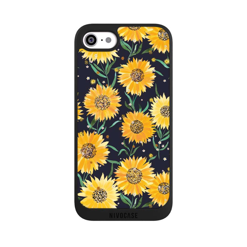 iPhone SE 2022 NIVOpure Sonnenblumen schwarz