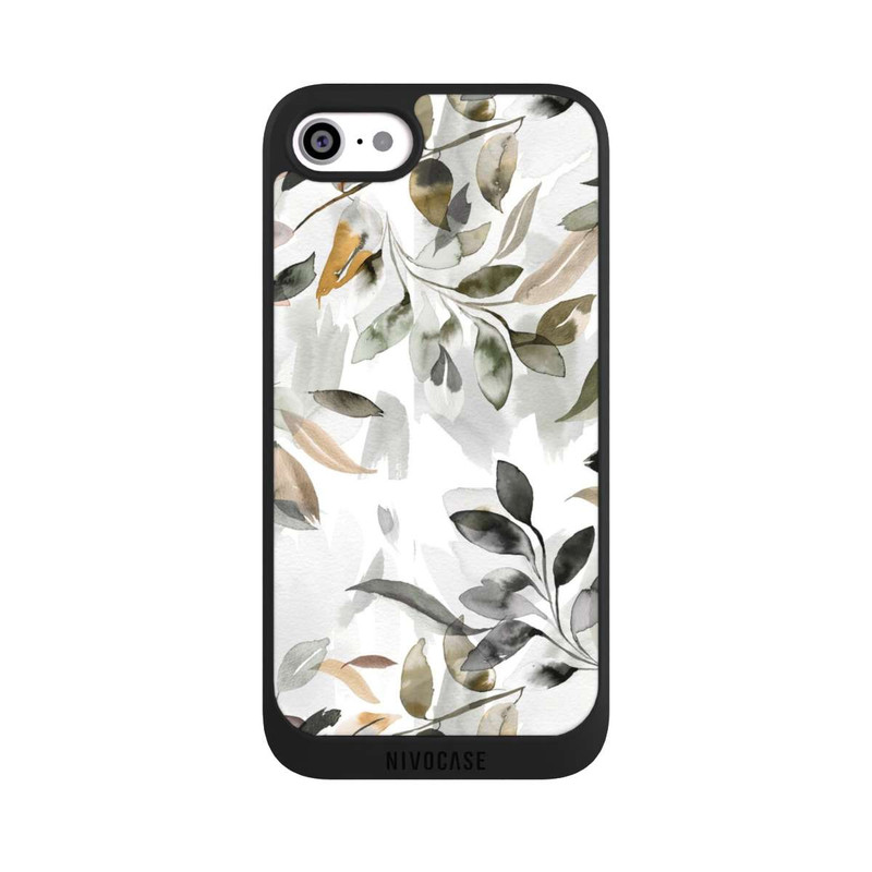 iPhone SE 2022 NIVOpure Aquarellblätter neutral