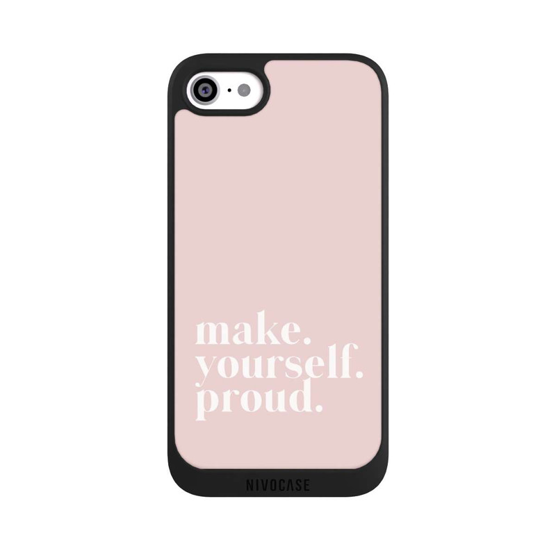 iPhone SE 2022 NIVOpure Make Yourself Proud Quote - Old Pink