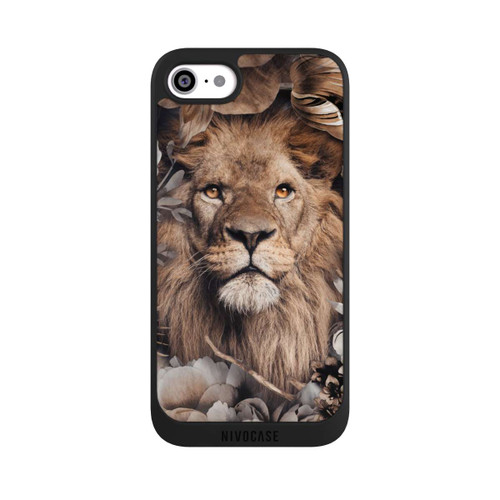 Apple iPhone SE (2022) NIVOpure Löwe Blumenrahmen Beige