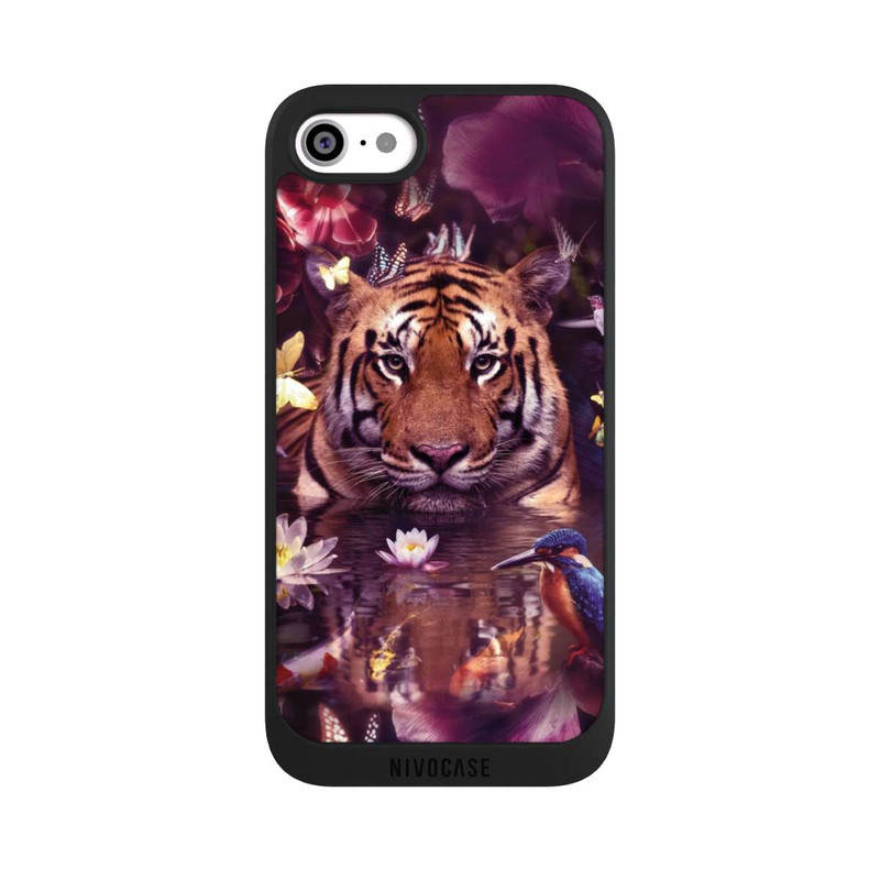 iPhone SE 2022 NIVOpure Tiger Blumenrahmen