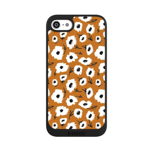 Apple iPhone SE (2022) NIVOpure Flower pattern ocker