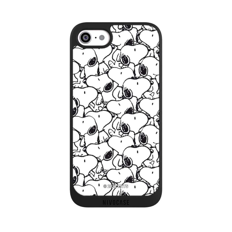 iPhone SE 2022 NIVOpure Snoopy Muster Schwarz und Weiß