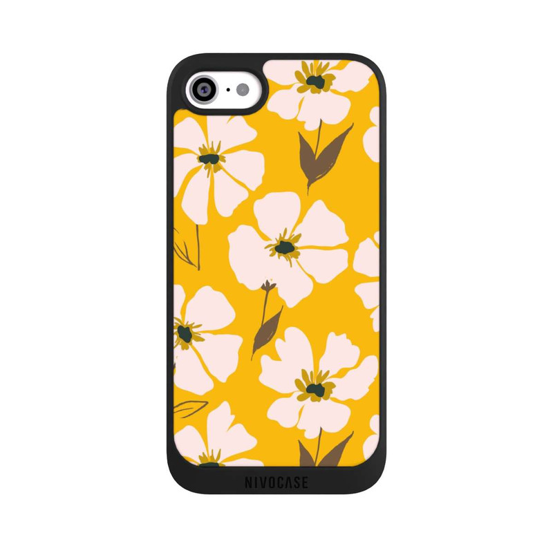 iPhone SE 2022 NIVOpure Blumenwiese auf Gelb Ocker
