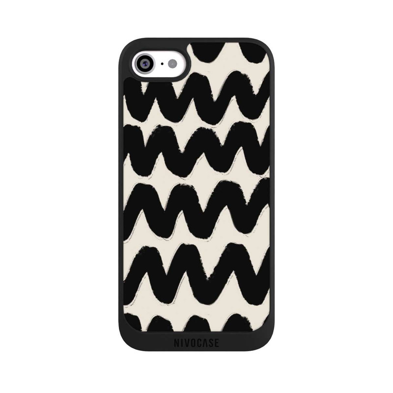 iPhone SE 2022 NIVOpure Black Waves Pattern