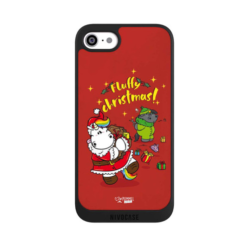 Apple iPhone SE (2022) NIVOpure Pummeleinhorn Fluffy Christmas Rot