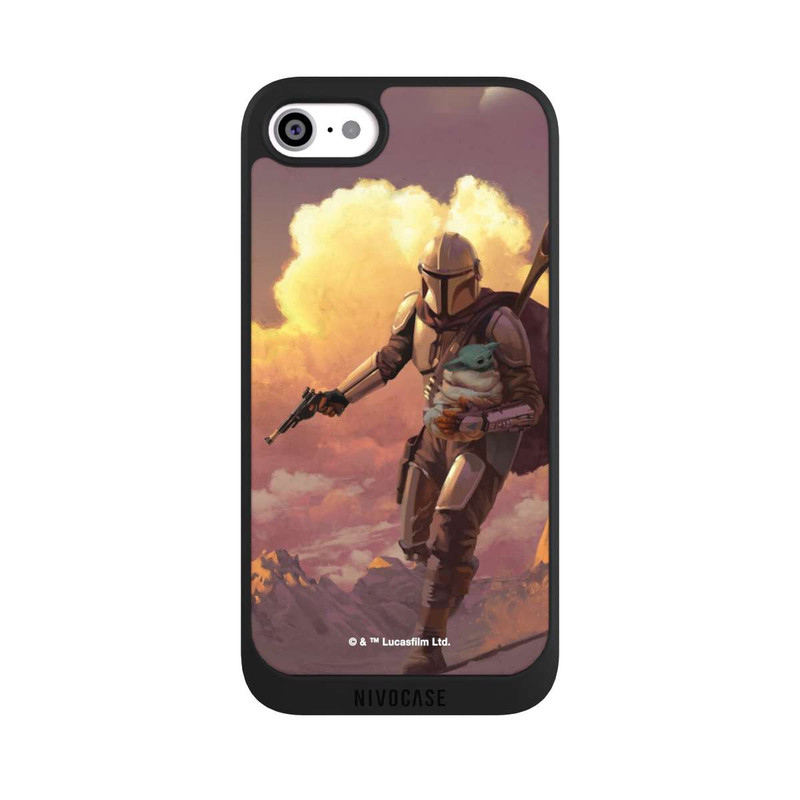 iPhone SE 2022 NIVOpure Les nuages ​​du coucher du soleil Mandalorien et Grogu