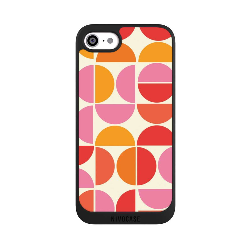 iPhone SE 2022 NIVOpure Retro Trend Muster Orange