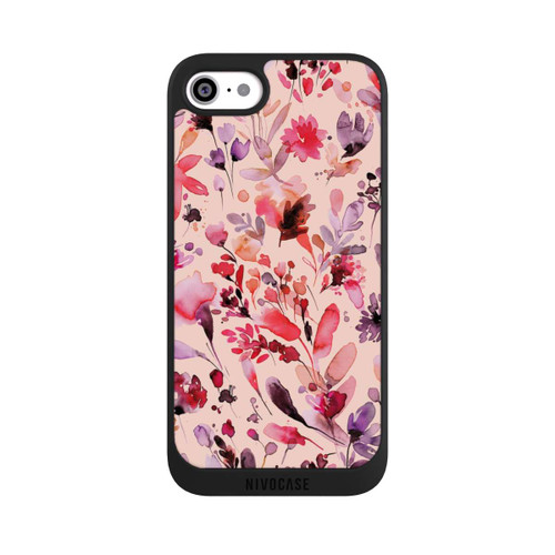 Apple iPhone SE (2022) NIVOpure Künstlerische Blumen Viva Magenta