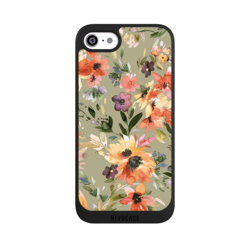 Apple iPhone SE (2022) NIVOpure Malerische tropische Blumen Salbeigrün