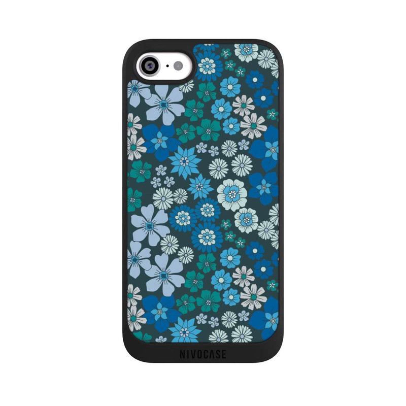 iPhone SE 2022 NIVOpure Blue Flowers DeinDesign