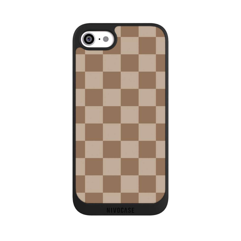 iPhone SE 2022 NIVOpure Braun Karo