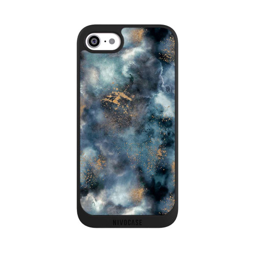 Apple iPhone SE (2022) NIVOpure Smoky Marble Watercolor Navy