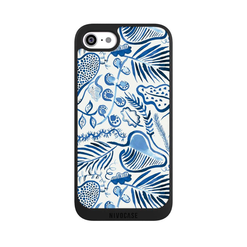 iPhone SE 2022 NIVOpure Tropical Forest Leaves Blue