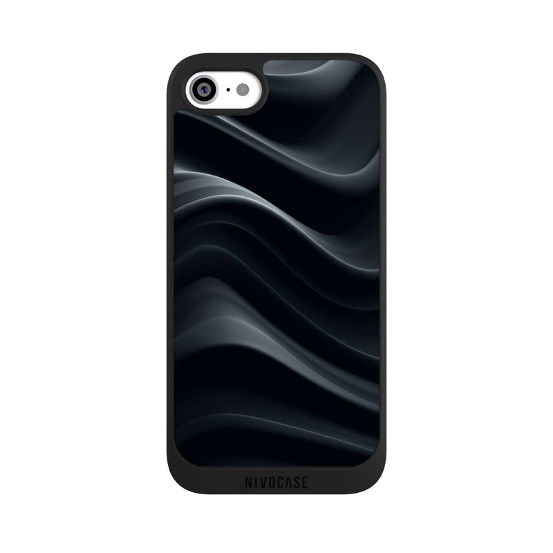 iPhone SE 2022 NIVOpure Black Waves Texture