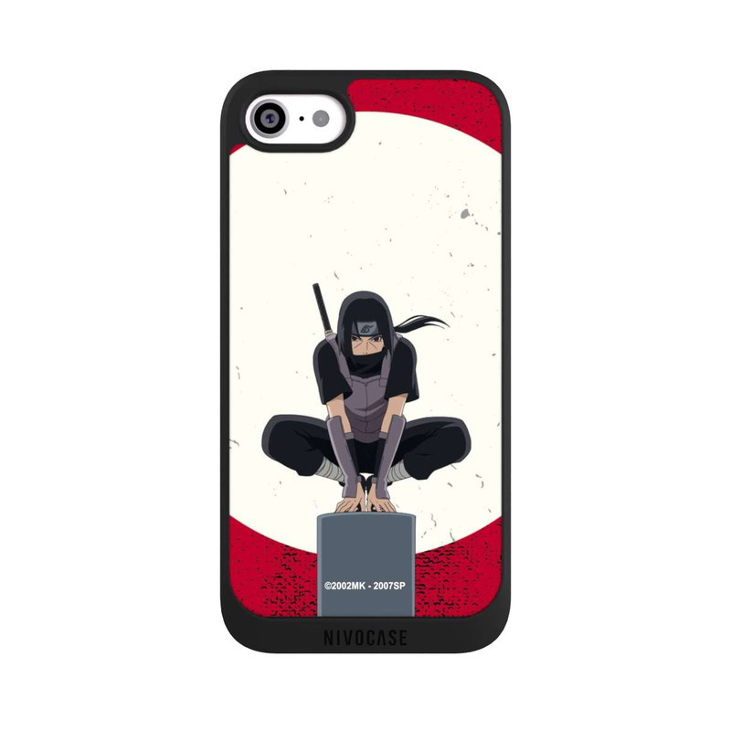 iPhone SE 2022 NIVOpure Itachi Uchiha symbol red background