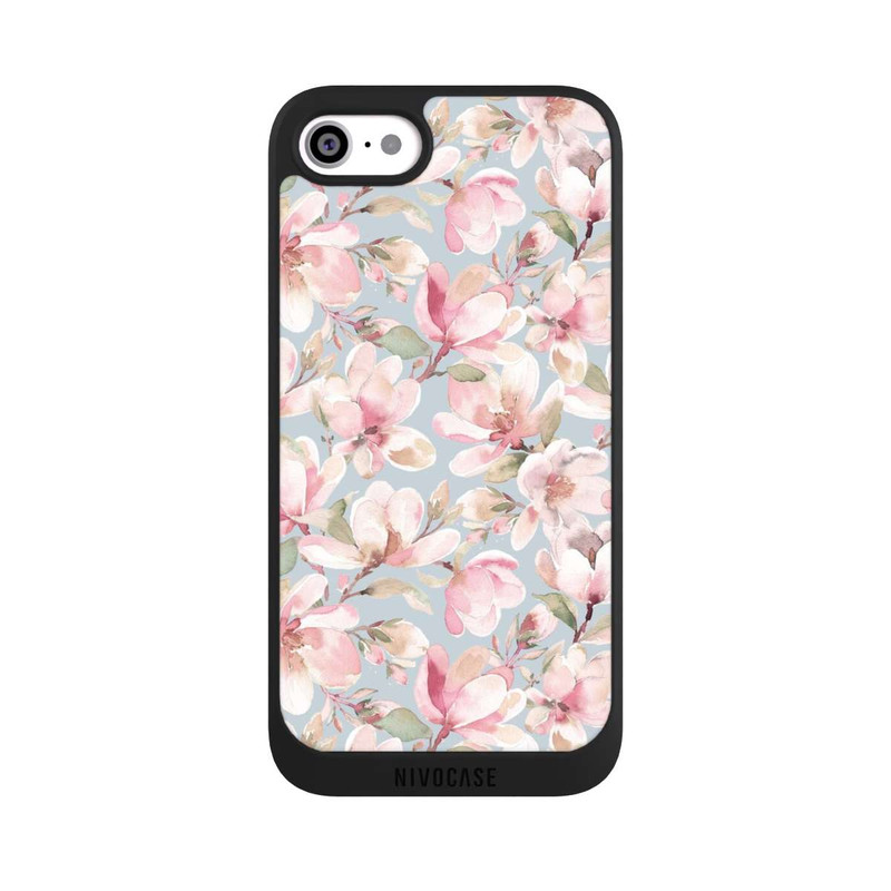 iPhone SE 2022 NIVOpure Fleurs de magnolia rose pastel