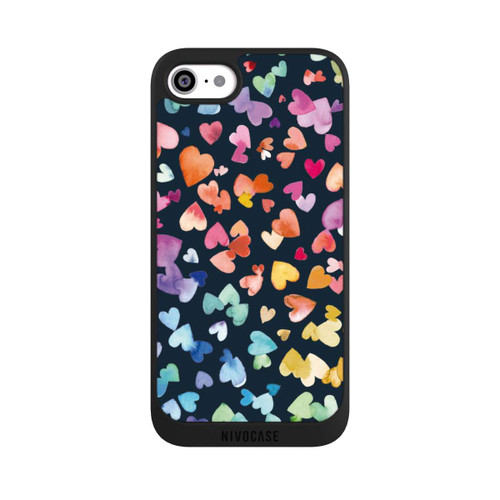 Apple iPhone SE (2022) NIVOpure Valentinstag Herzen Schwarz