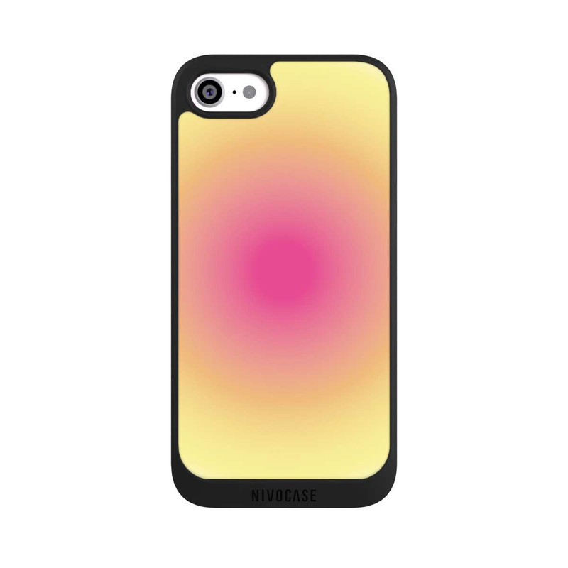 iPhone SE 2022 NIVOpure Aura yellow pink circle