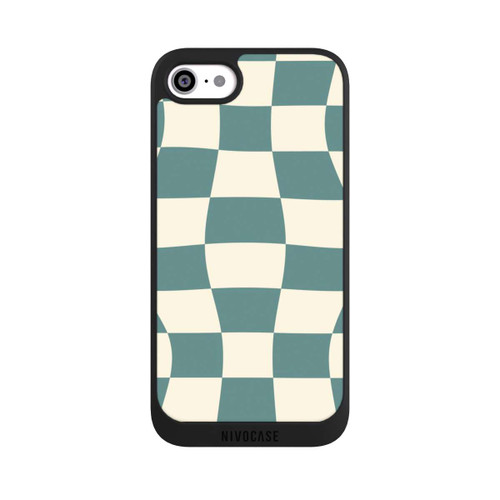 Apple iPhone SE (2022) NIVOpure Schachbrett Petrol