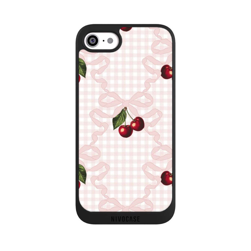 iPhone SE 2022 NIVOpure Motif cerise rose