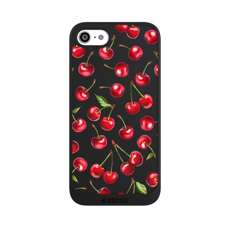 iPhone SE 2022 NIVOpure Cherry Pattern Transparent With AI