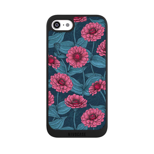 Apple iPhone SE (2022) NIVOpure Flower Pattern Pink And Blue Illustration