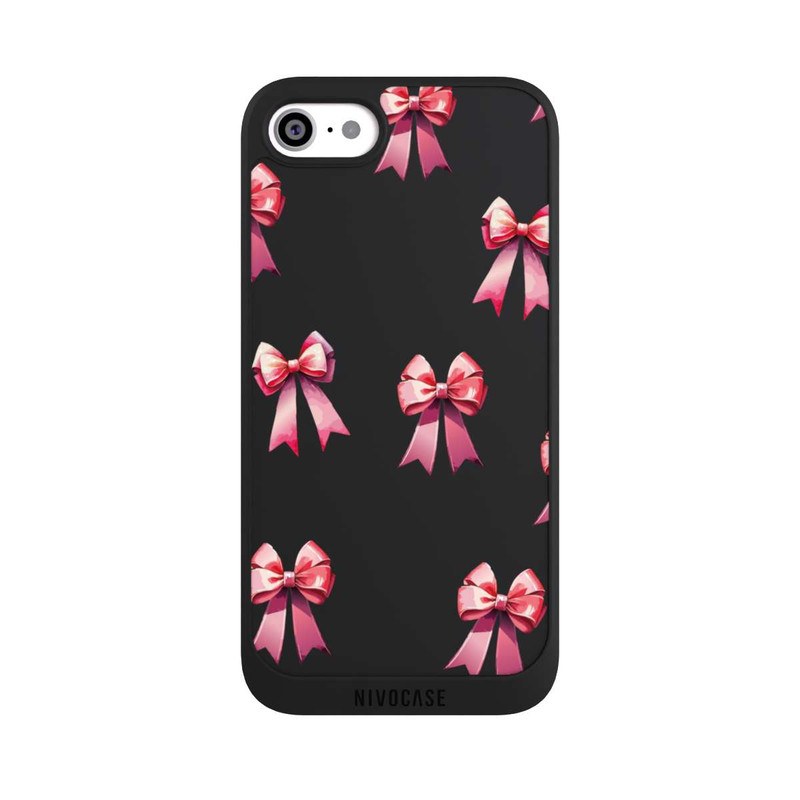 iPhone SE 2022 NIVOpure Bow Red Pattern Watercolor Transparent