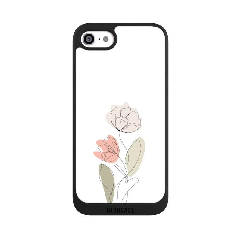iPhone SE 2022 NIVOpure Flower Line Art Green