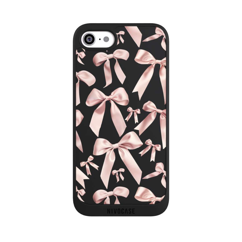 iPhone SE 2022 NIVOpure Noeuds en Satin Rose