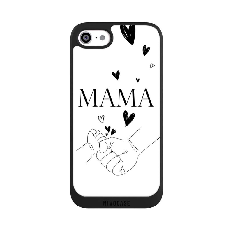 iPhone SE 2022 NIVOpure Mothers Day Line Art Hands Black and White