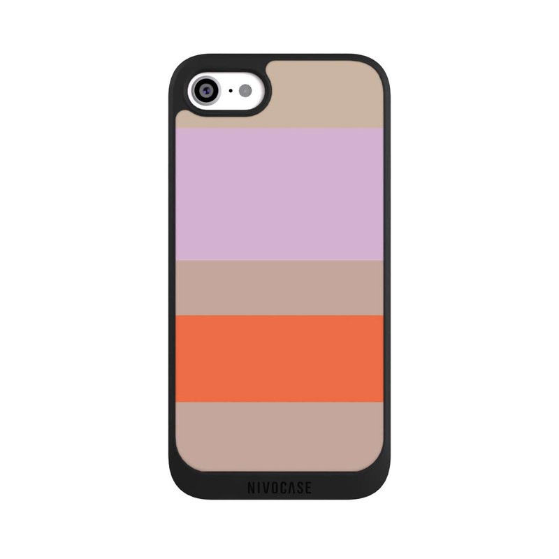 iPhone SE 2022 NIVOpure Moca Lila Orange Stripes