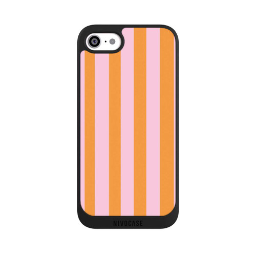 Apple iPhone SE (2022) NIVOpure Orange Rosa Streifen