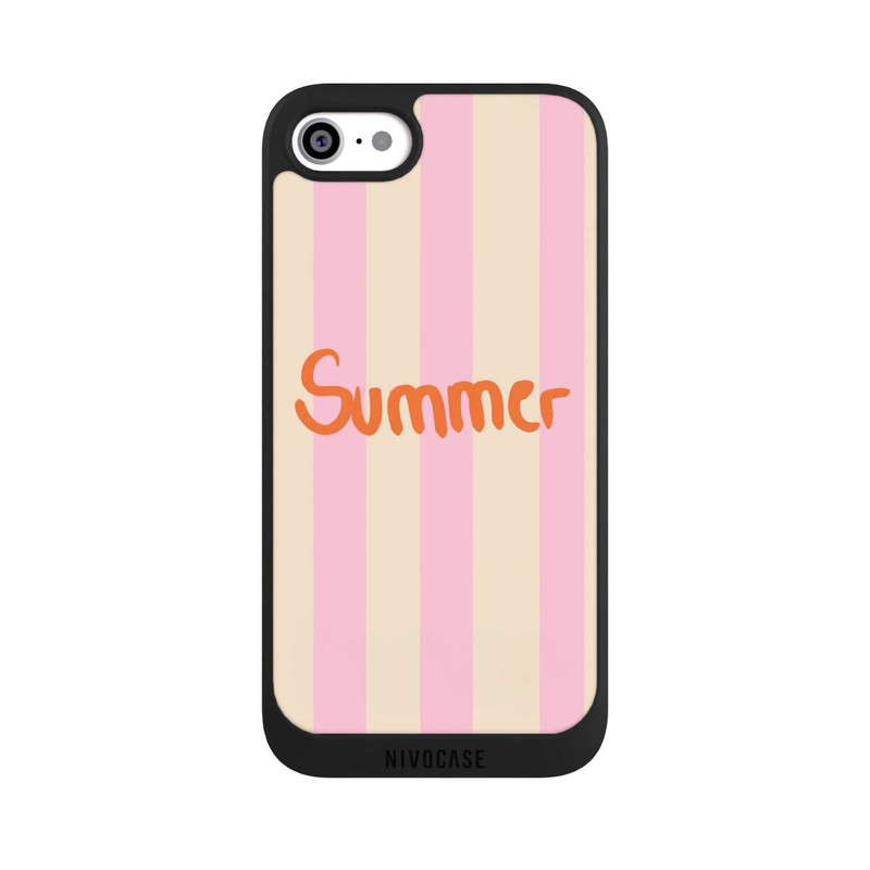iPhone SE 2022 NIVOpure Summer Pink And Orange Stripes