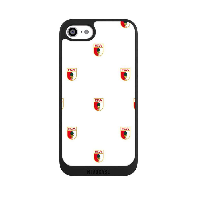 iPhone SE 2022 NIVOpure FCA Logo Muster Weiß