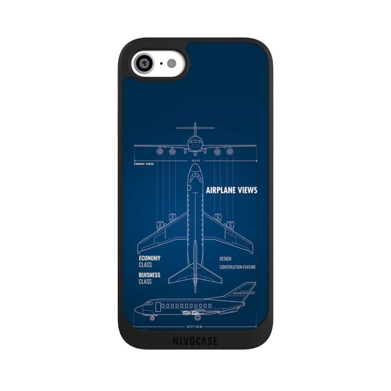 iPhone SE 2022 NIVOpure Flugzeug-Wireframe