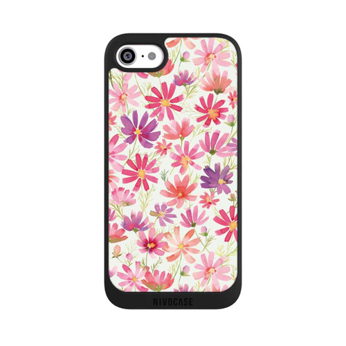 Apple iPhone SE (2022) NIVOpure Boho Cosmos Flowers Purple