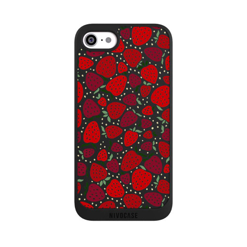 Apple iPhone SE (2022) NIVOpure Strawberry Pattern Comic Transparent