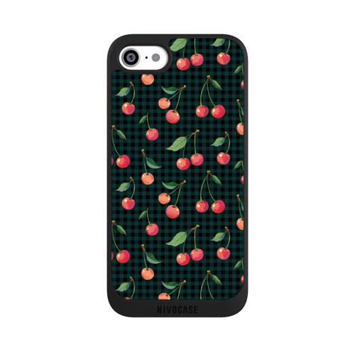 Apple iPhone SE (2022) NIVOpure Cherries and Green Gingham