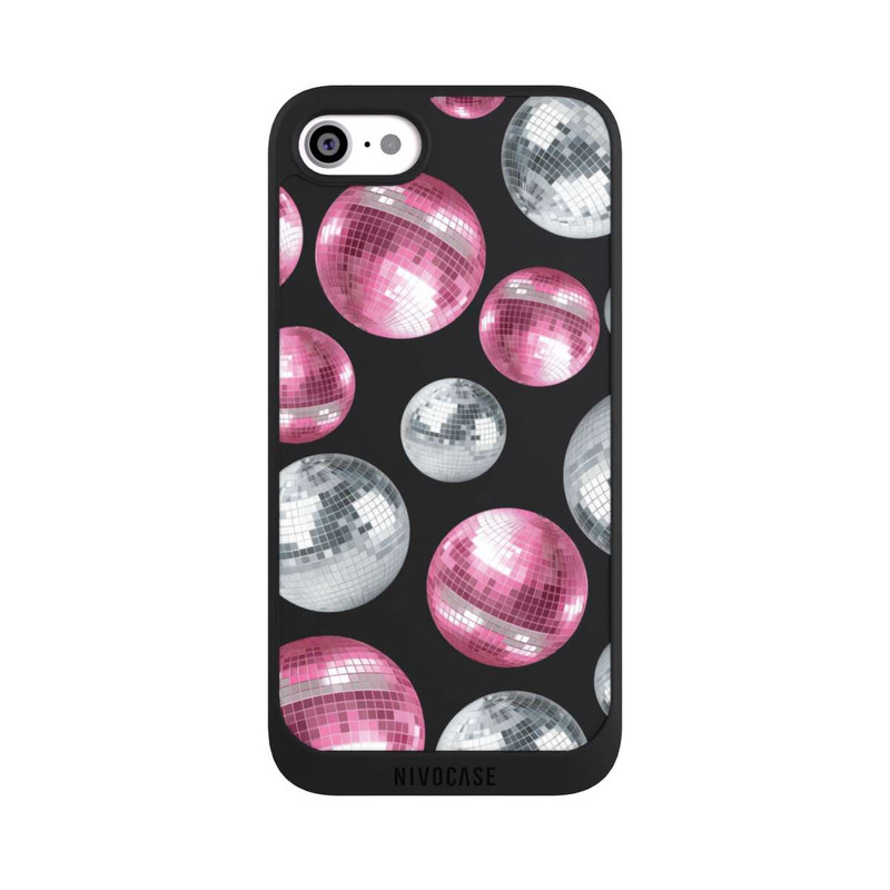 iPhone SE 2022 NIVOpure Discokugel Show Pink Transparent