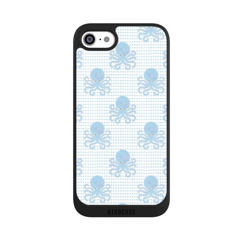 iPhone SE 2022 NIVOpure Blue Watercolor Octopus