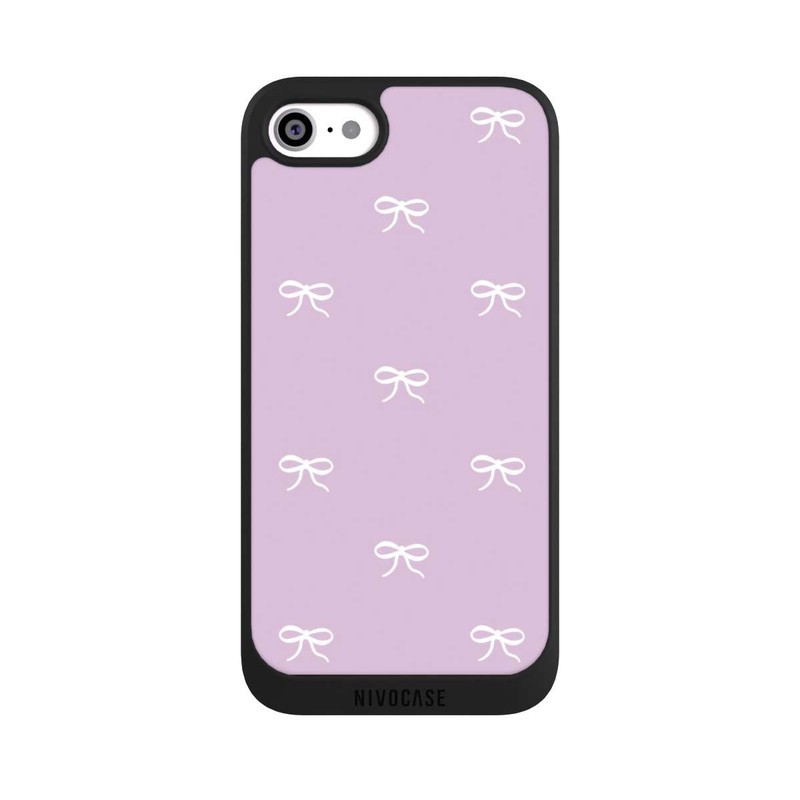iPhone SE 2022 NIVOpure Bow Pattern Lilac