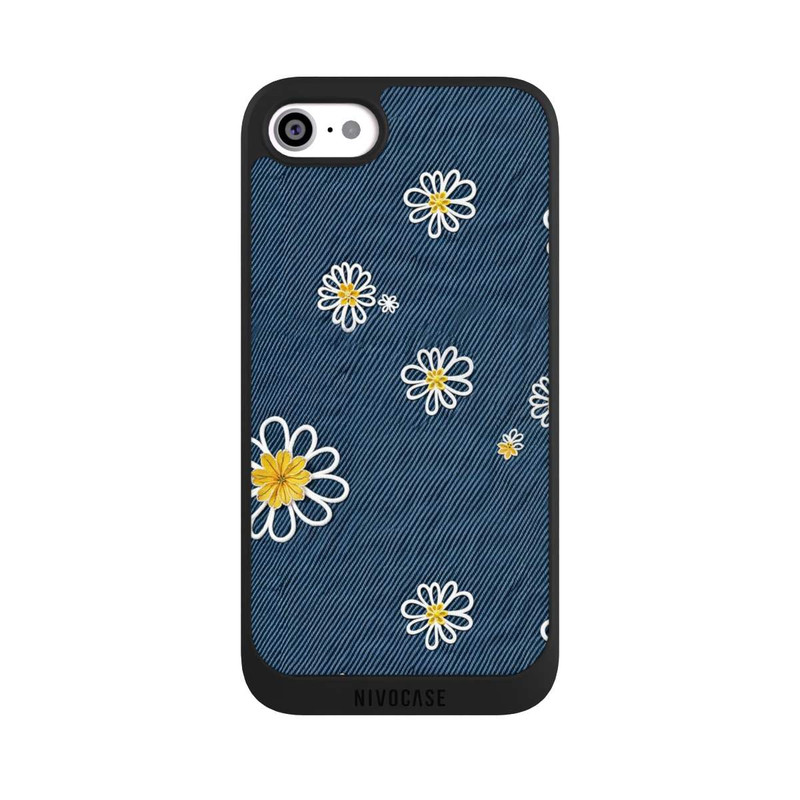 iPhone SE 2022 NIVOpure Jeans Flowers Pattern with AI