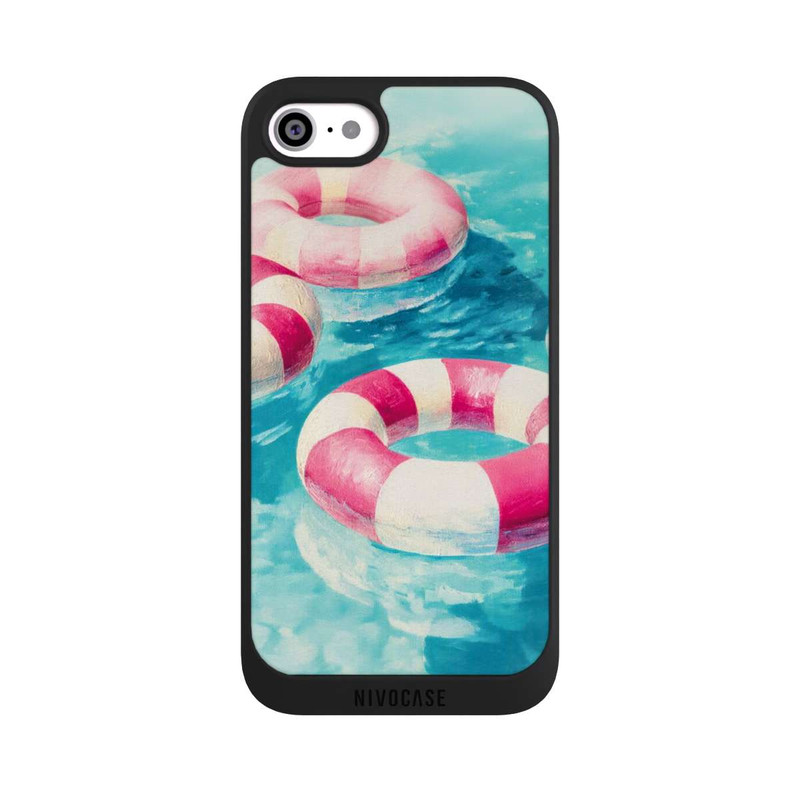 iPhone SE 2022 NIVOpure Striped Swim Rings in The Pool