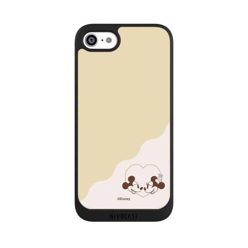iPhone SE 2022 NIVOpure Mickey and Minnie Love Heart Beige