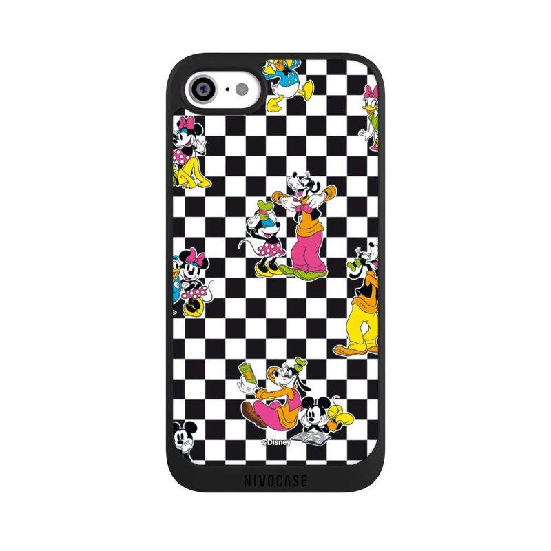 iPhone SE 2022 NIVOpure Donald and Friends Pattern Black and White