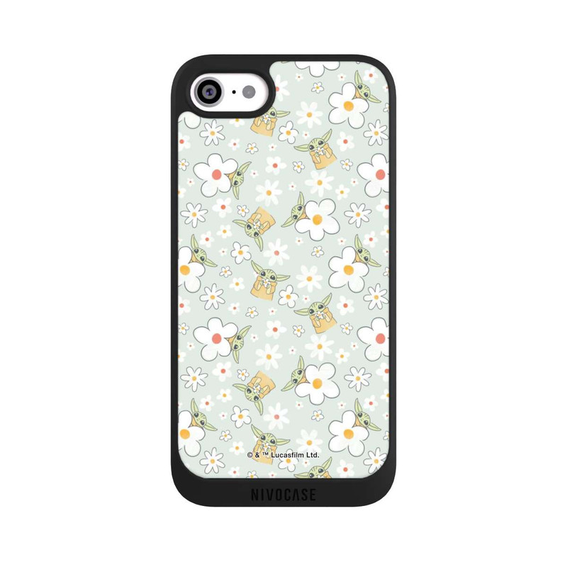 iPhone SE 2022 NIVOpure Baby Yoda Flower Pattern