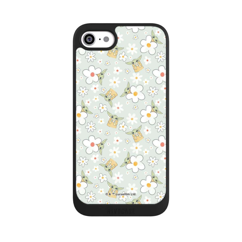 iPhone SE 2022 NIVOpure Baby Yoda Blumen Muster
