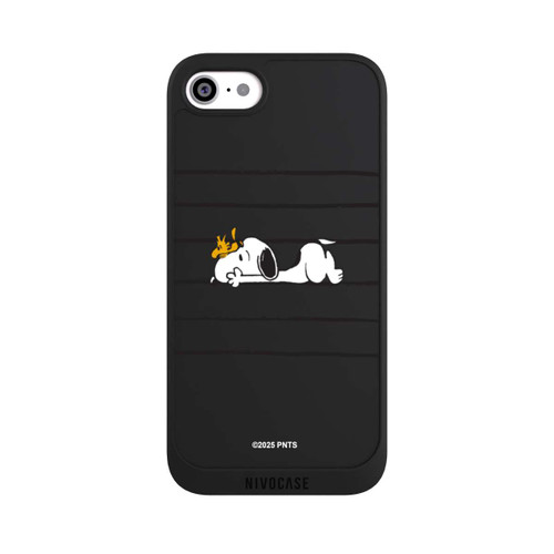 Apple iPhone SE (2022) NIVOpure Snoopy Woodstock Streifen Peanuts Transparent