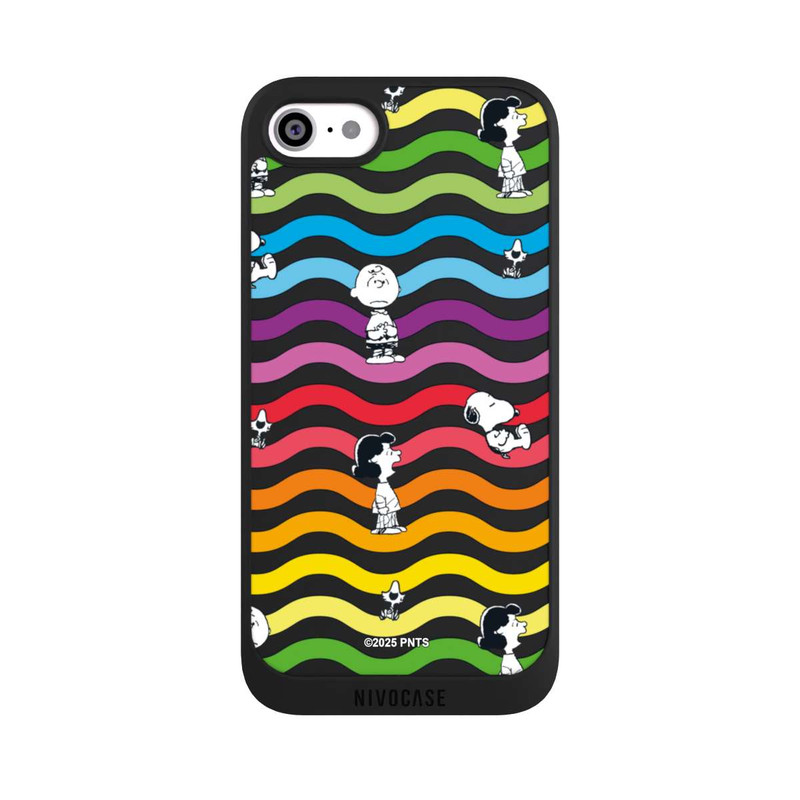 iPhone SE 2022 NIVOpure Snoopy Pattern Rainbow Transparent